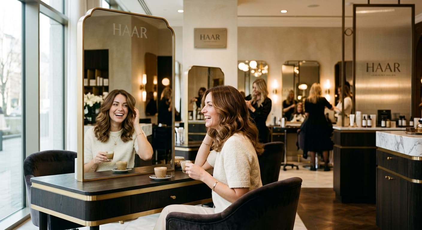 Clients in the mirror at HAAR